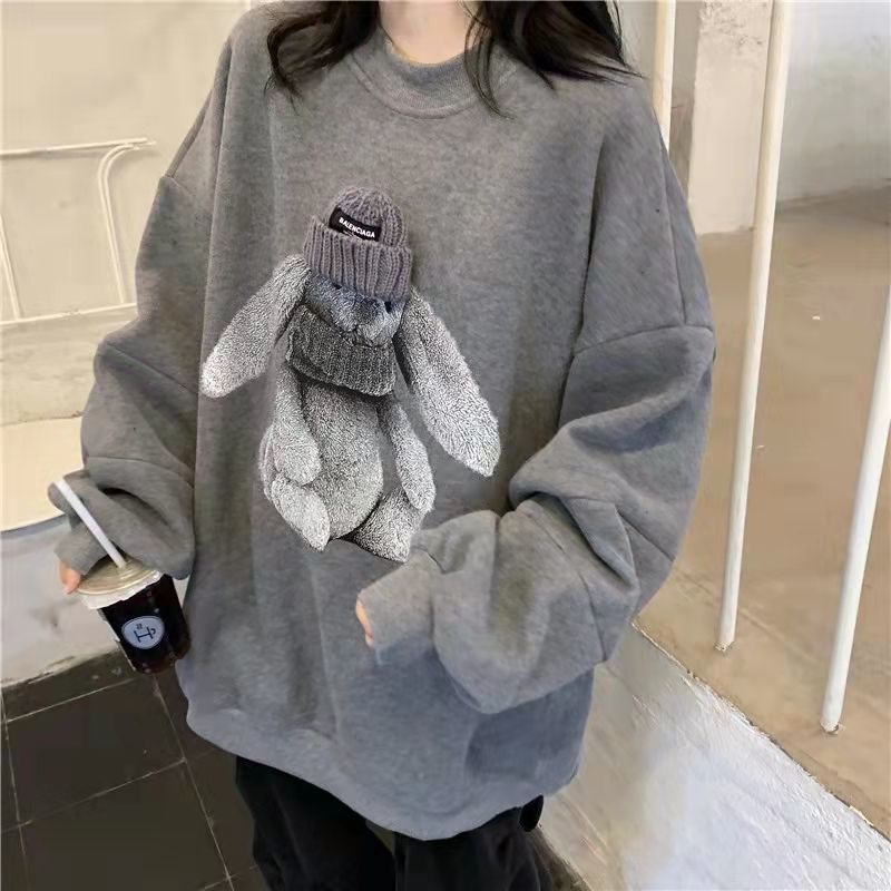 Patchwork Korean-Style Pullover Crewneck Blouse