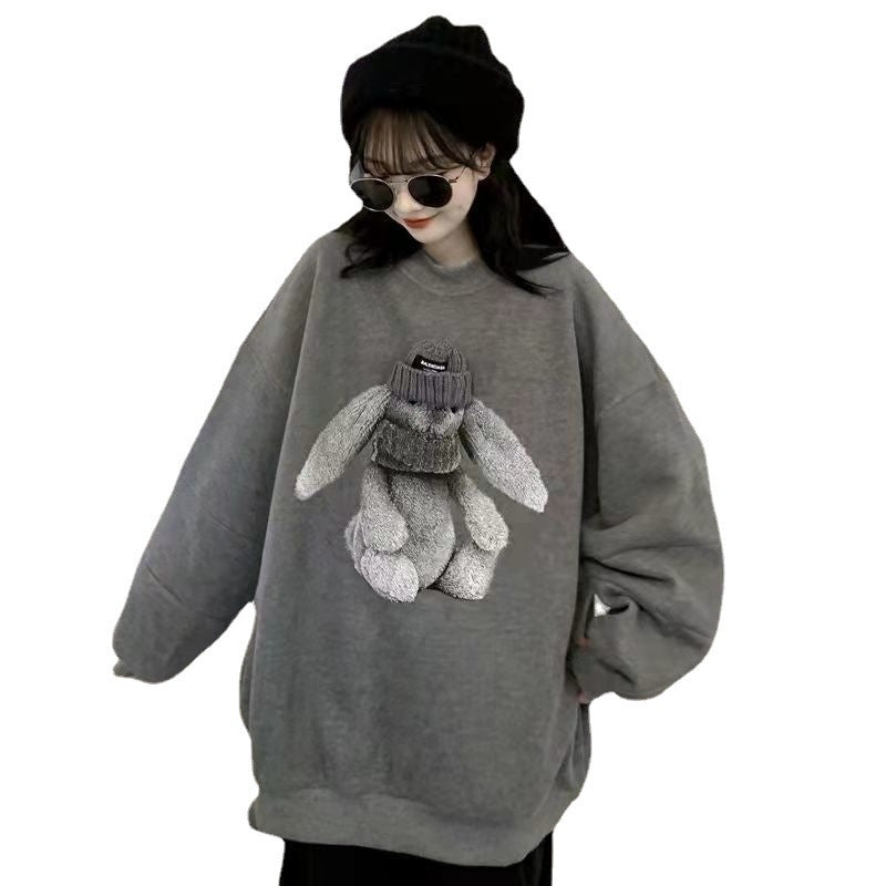 Patchwork Korean-Style Pullover Crewneck Blouse