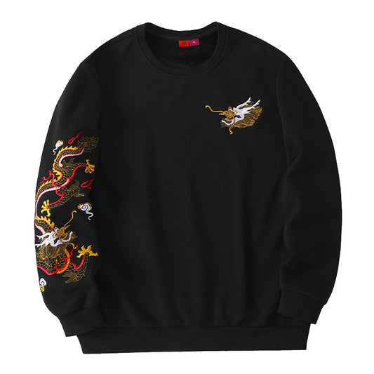 Embroidery Dragon Pattern Sweater