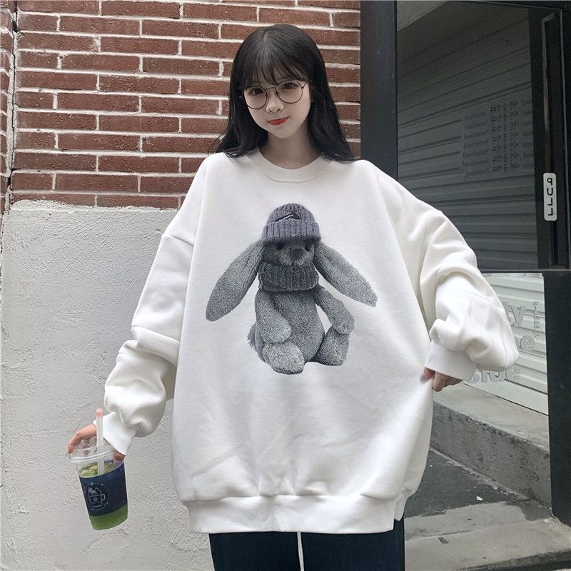 Patchwork Korean-Style Pullover Crewneck Blouse
