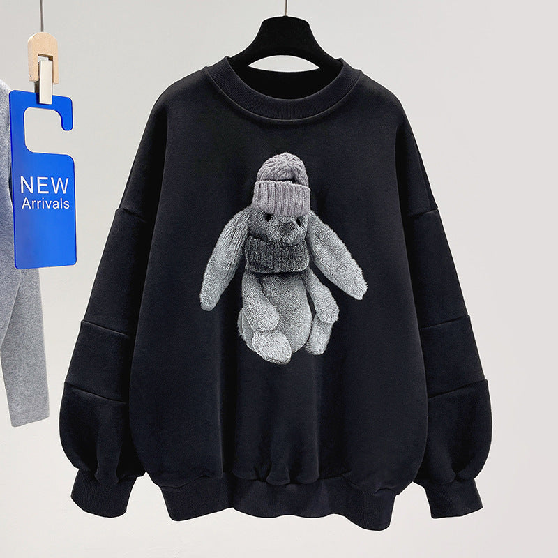 Patchwork Korean-Style Pullover Crewneck Blouse