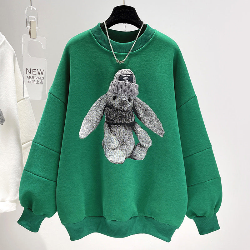 Patchwork Korean-Style Pullover Crewneck Blouse