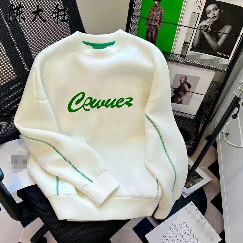 Autumn And Winter Pullover Velvet Padded Thickened Sweater Men And Women Korean Plus Size Couple