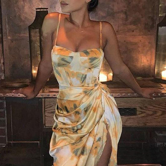 Summer Hot Style Sexy Sling Dress Long Skirt