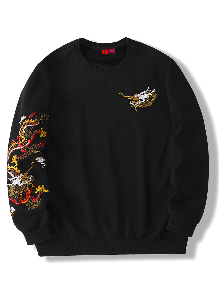 Embroidery Dragon Pattern Sweater